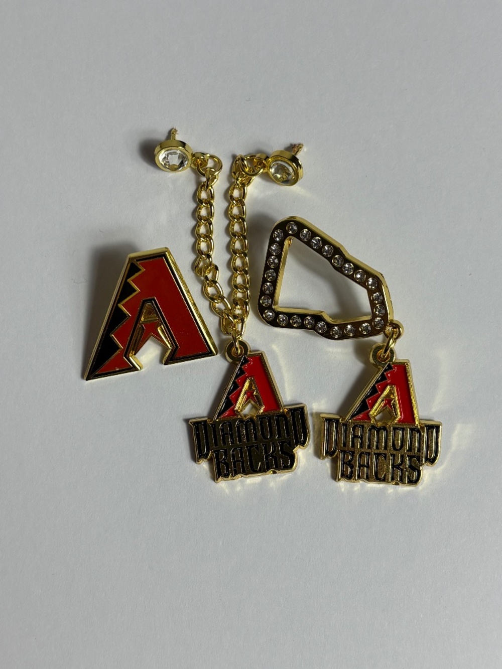 3 New Era Arizona Diamondbacks Hat Chain Frame Pin Bundle Hats Pins Hats Gold